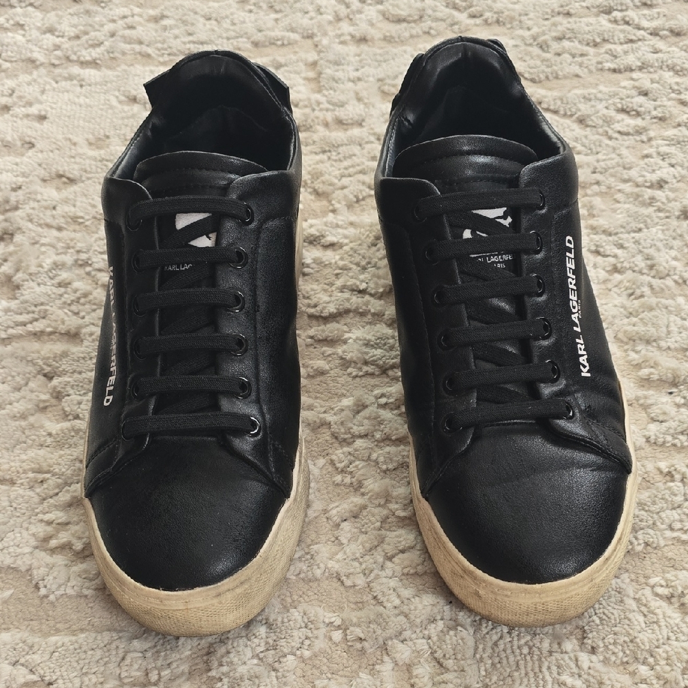 3 Pairs Of Sneakers Karl Lagerfeld Black Sneakers with Gum Sole